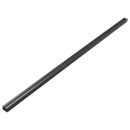 WPC decking with accessories 35 m² 4 m anthracite