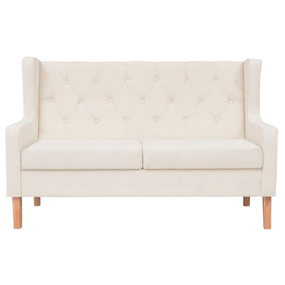 2-seater sofa fabric cream white
