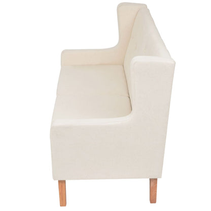 2-seater sofa fabric cream white
