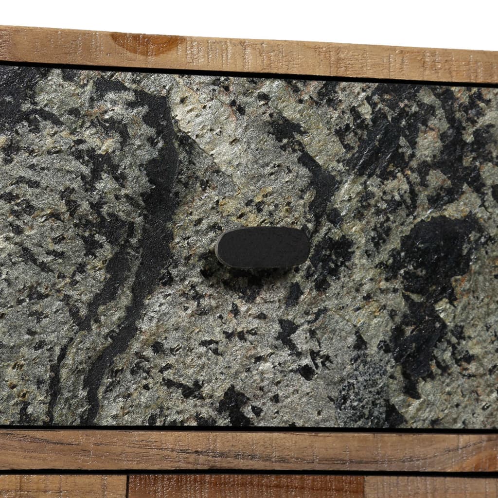 Side cabinet 6 drawers Recycled solid teak 70x30x76 cm