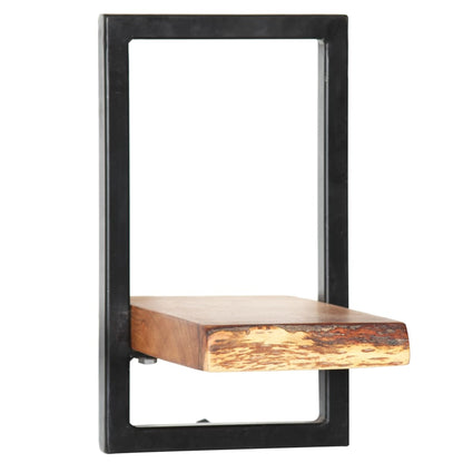 Set zidnih polica 5 komada. Čvrsto bagremovo drvo i čelik