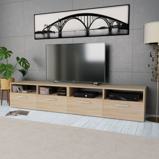 2 pcs. TV cabinets wood material 95x35x36 cm oak