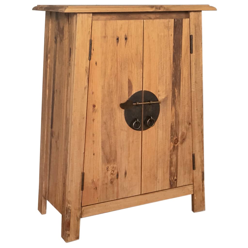 Bathroom side cabinet solid pine 59x32x80 cm