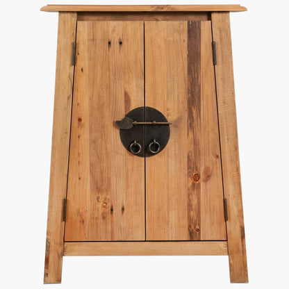 Bathroom side cabinet solid pine 59x32x80 cm