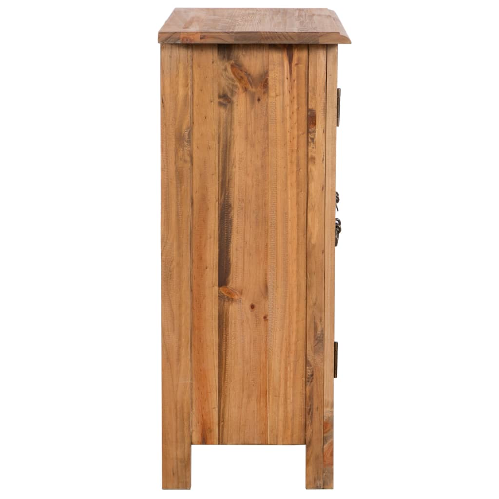 Bathroom side cabinet solid pine 59x32x80 cm