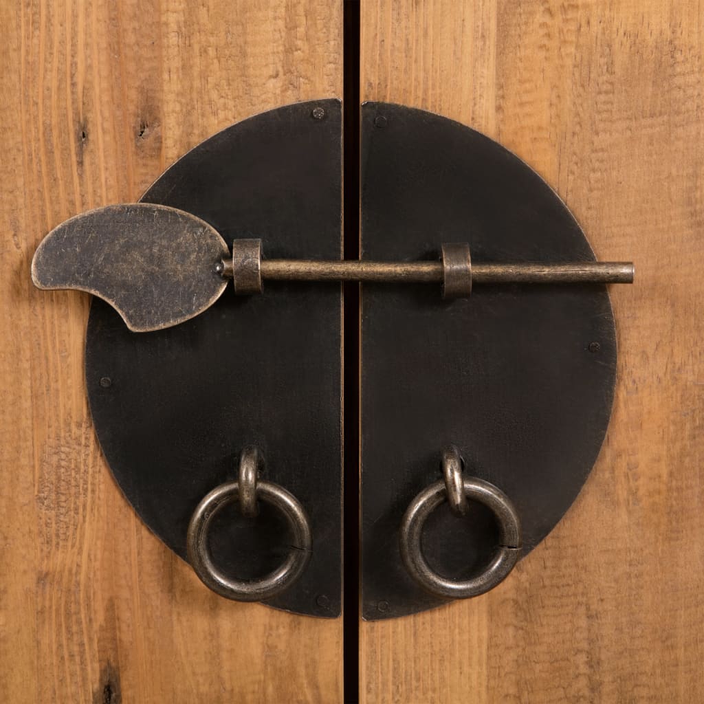 Bathroom side cabinet solid pine 59x32x80 cm