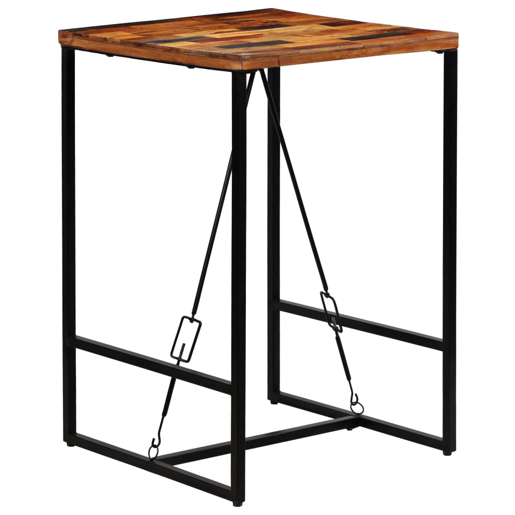 Bar table solid old wood 70x70x106 cm