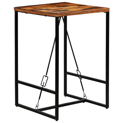 Bar table solid old wood 70x70x106 cm