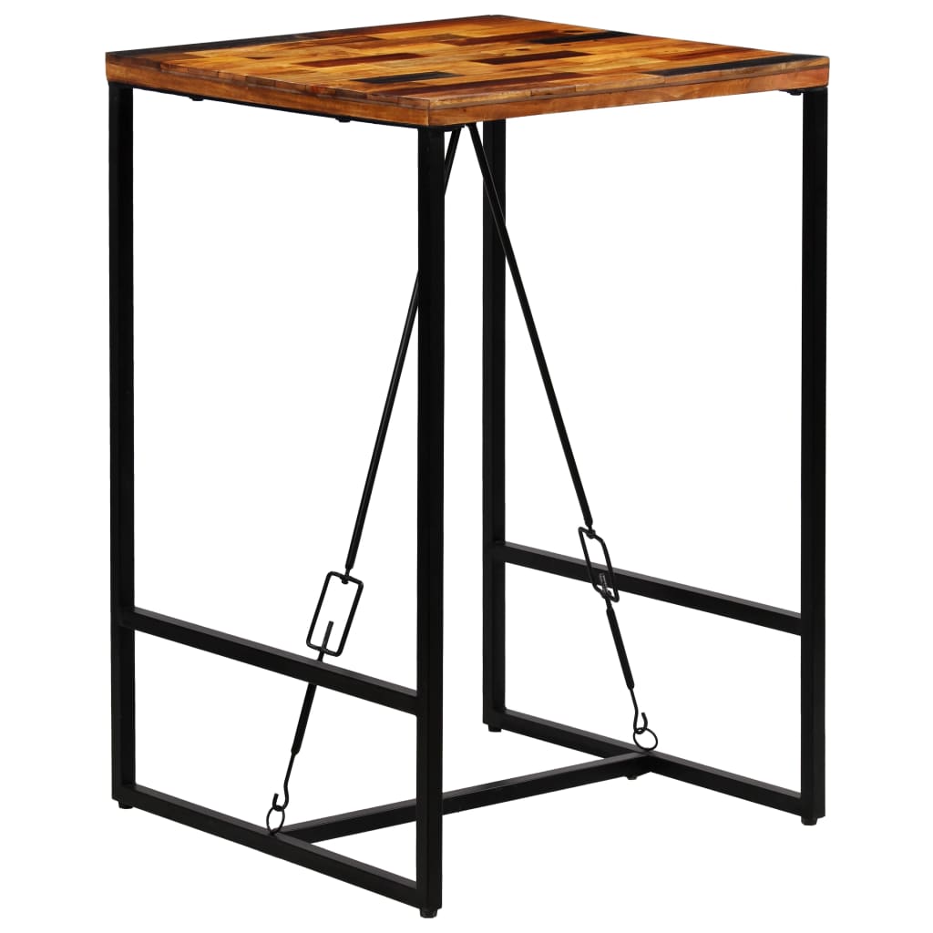 Bar table solid old wood 70x70x106 cm