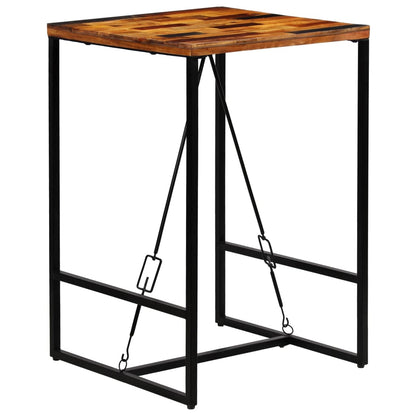 Bar table solid old wood 70x70x106 cm