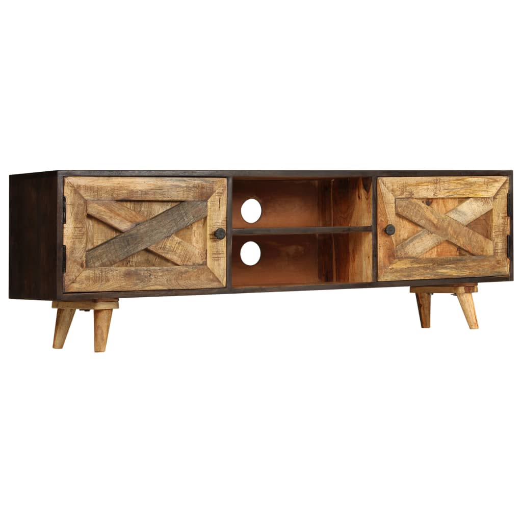 TV cabinet made of solid mango wood 140x30x45 cm
