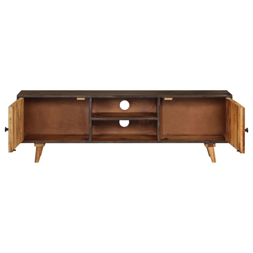 TV cabinet made of solid mango wood 140x30x45 cm