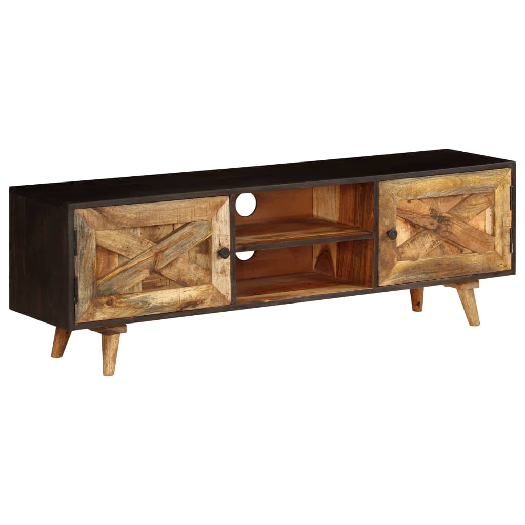 TV cabinet made of solid mango wood 140x30x45 cm