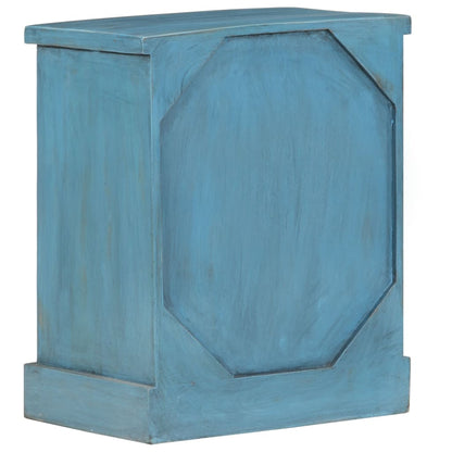 vidaXL Nachttisch Massivholz Mango 40x30x50 cm Blau