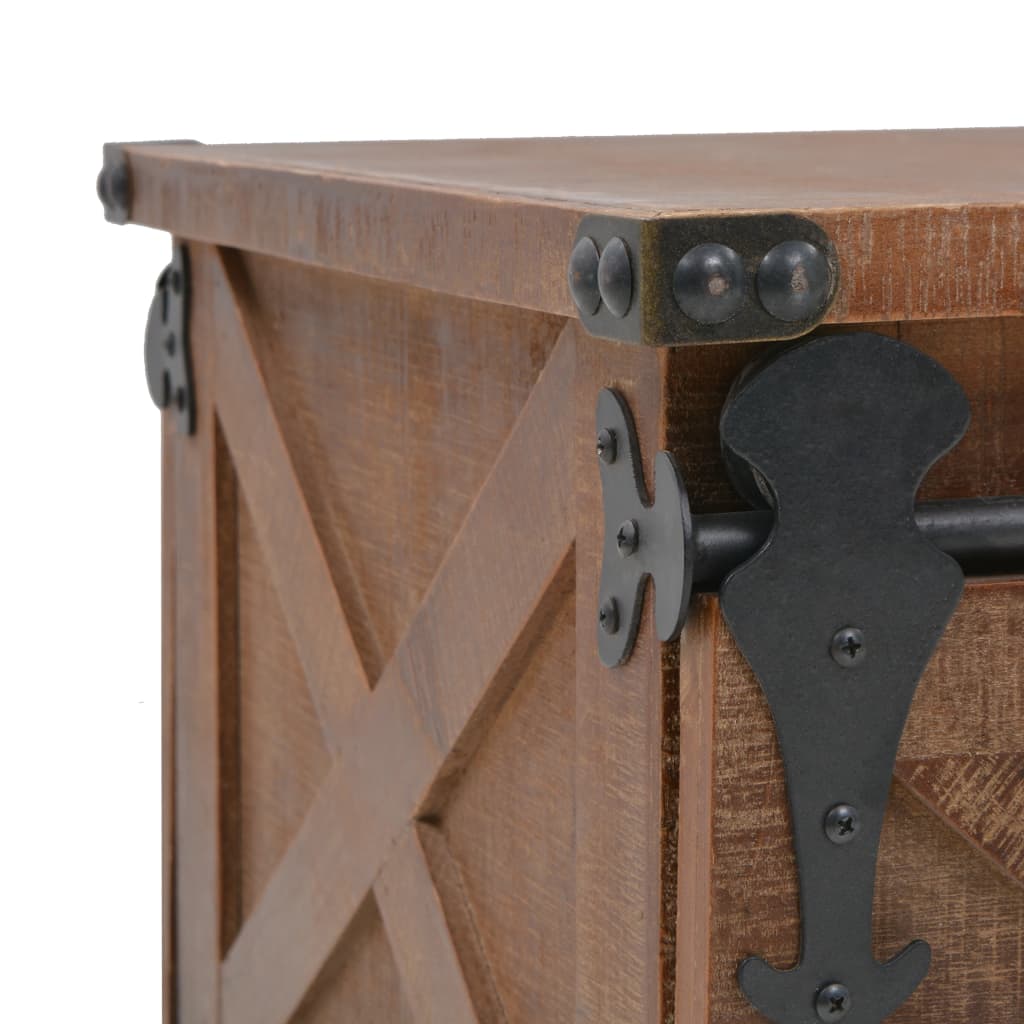 Coffee table solid fir wood 91 x 51 x 38 cm brown