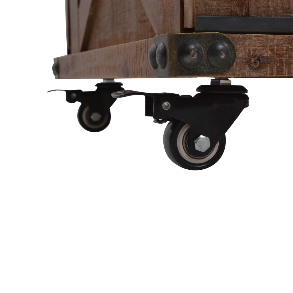 Coffee table solid fir wood 91 x 51 x 38 cm brown