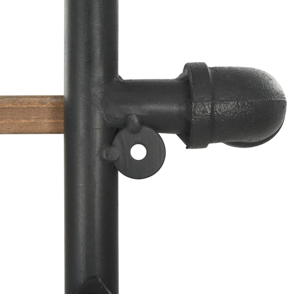 Bookshelf solid fir wood and steel 120x42x180 cm