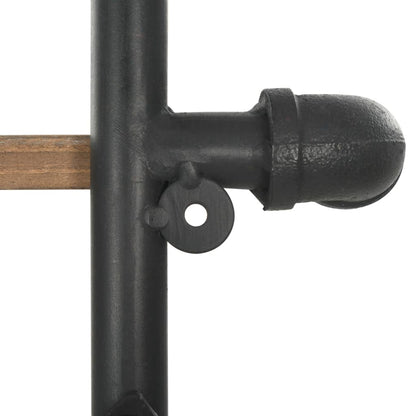 Bookshelf solid fir wood and steel 120x42x180 cm