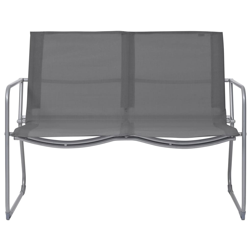 4-piece garden lounge set fabric and steel grey