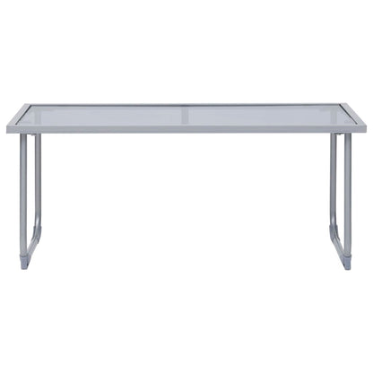 4-piece garden lounge set fabric and steel grey