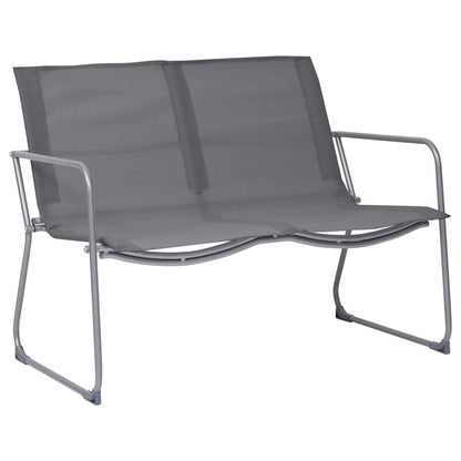 4-piece garden lounge set fabric and steel grey