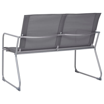 4-piece garden lounge set fabric and steel grey