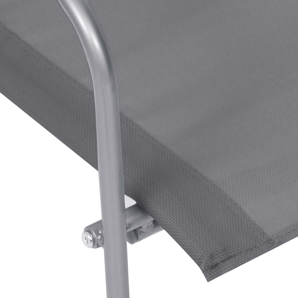 4-piece garden lounge set fabric and steel grey