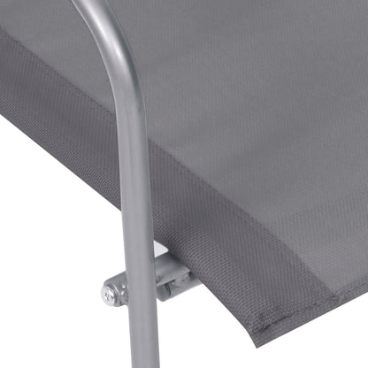 4-piece garden lounge set fabric and steel grey