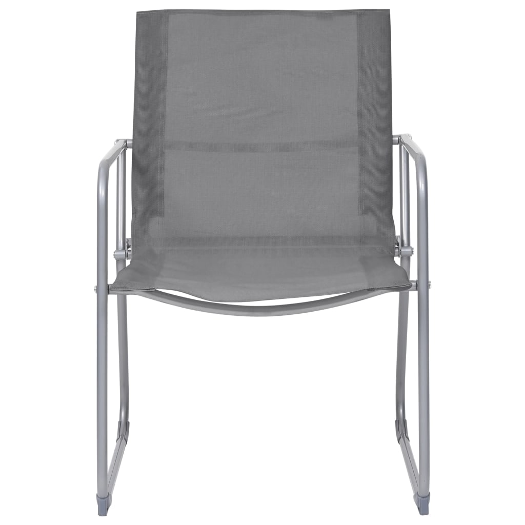 4-piece garden lounge set fabric and steel grey