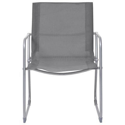 4-piece garden lounge set fabric and steel grey