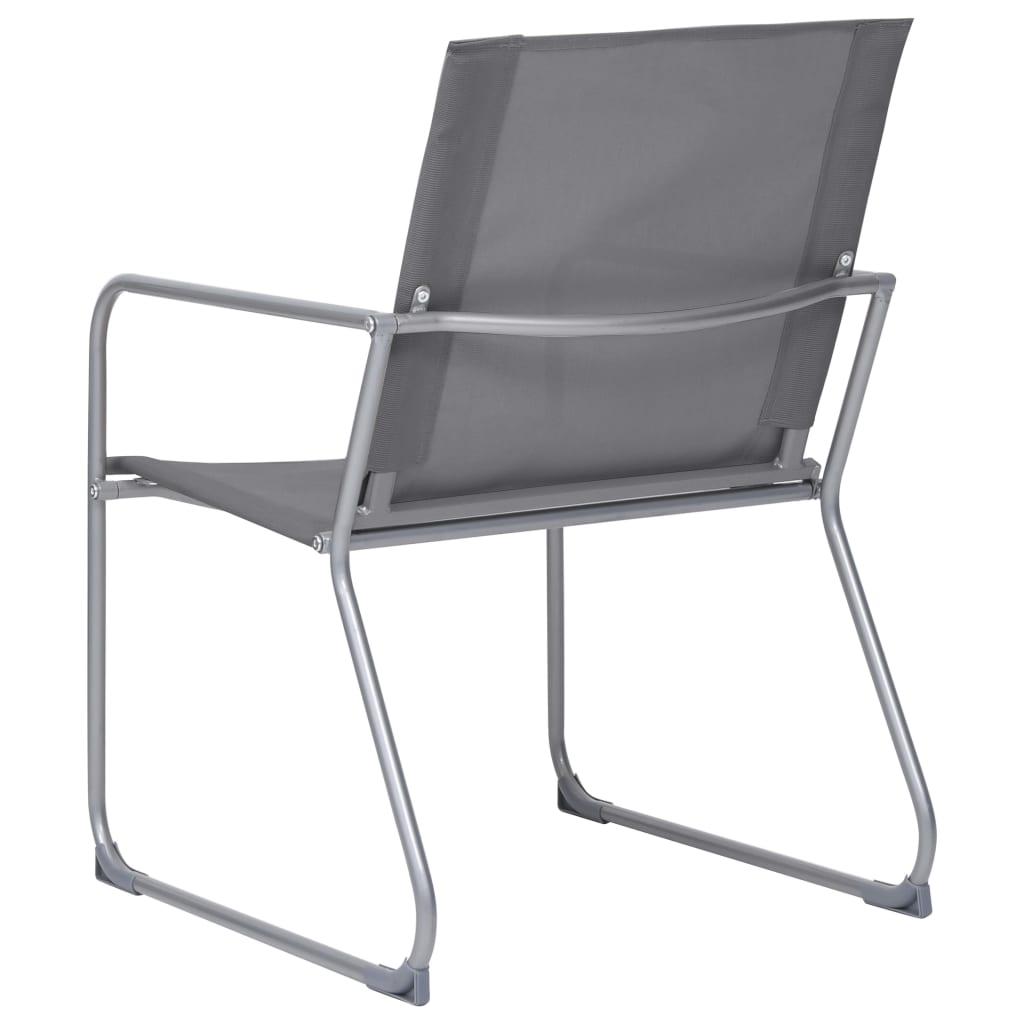 4-piece garden lounge set fabric and steel grey