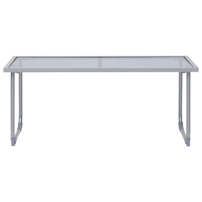 4-piece garden lounge set fabric and steel black