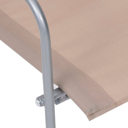 4-piece garden lounge set fabric and steel taupe