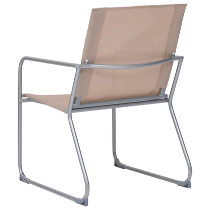 4-piece garden lounge set fabric and steel taupe