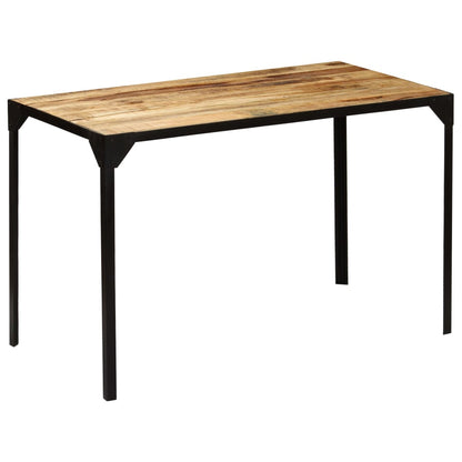 Dining table Rough solid mango wood and steel 120 cm