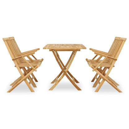 5-piece garden dining set made of solid teak wood