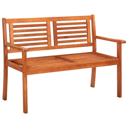 Garden bench 2-seater 120 cm solid wood eucalyptus