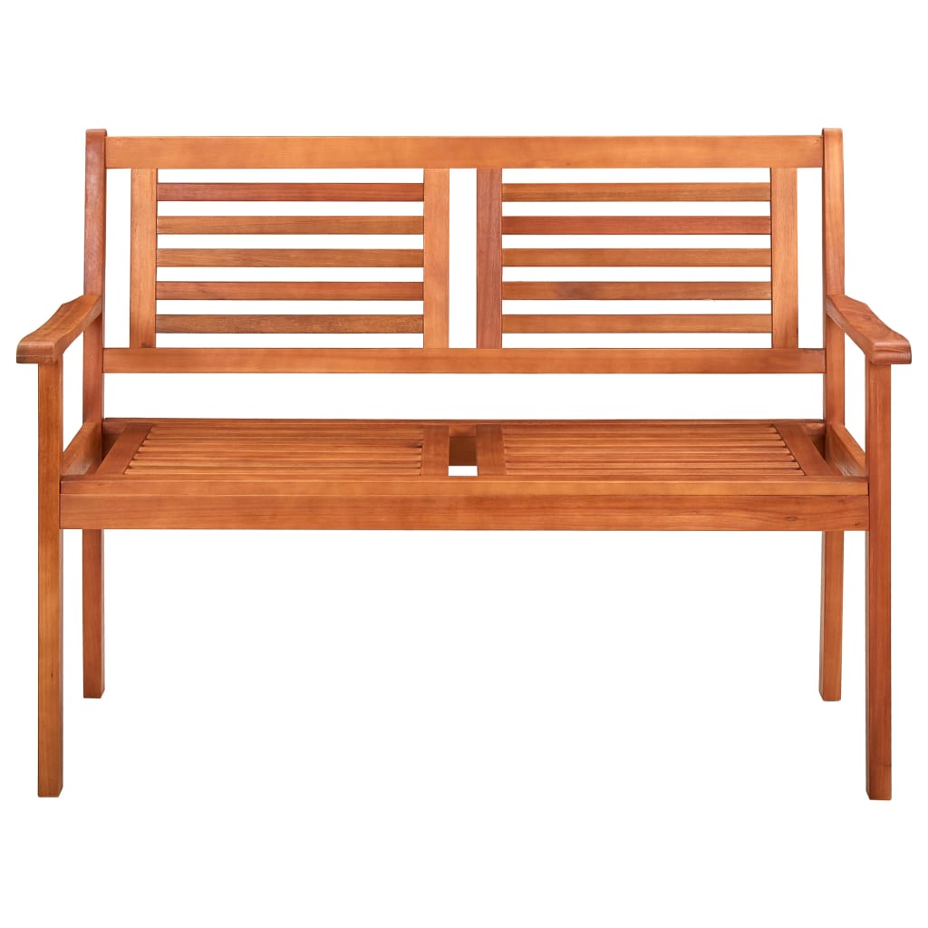 Garden bench 2-seater 120 cm solid wood eucalyptus