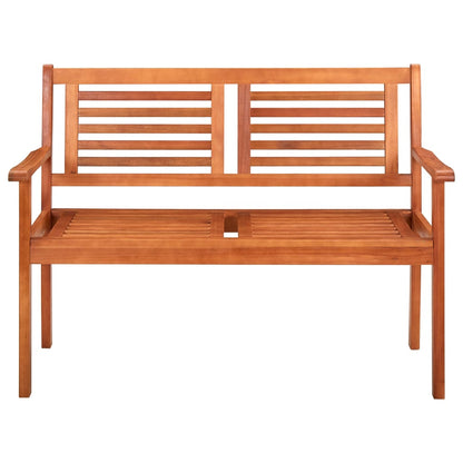 Garden bench 2-seater 120 cm solid wood eucalyptus