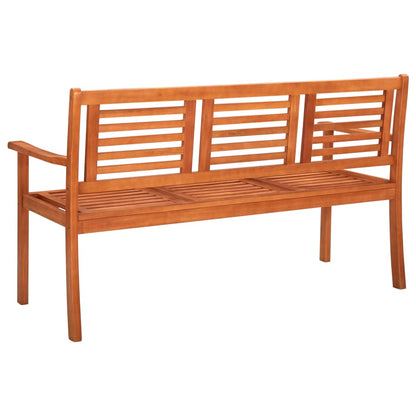 Garden bench 3-seater 150 cm solid wood eucalyptus