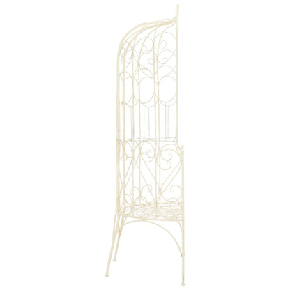 Garden bench 95 cm iron antique white