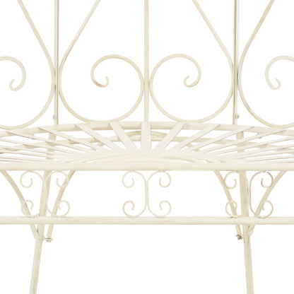 Garden bench 95 cm iron antique white