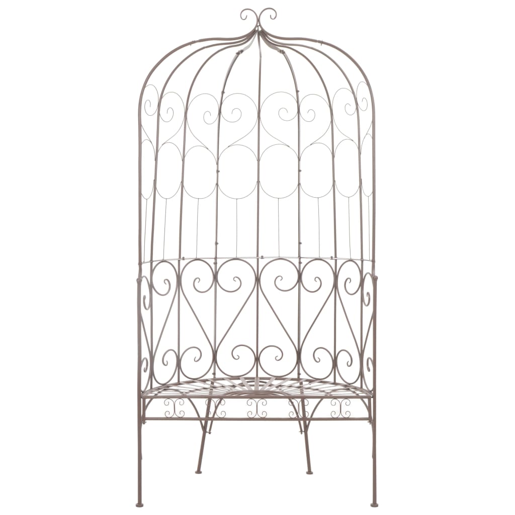 Garden bench 95 cm iron antique brown