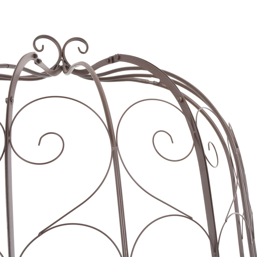 Garden bench 95 cm iron antique brown