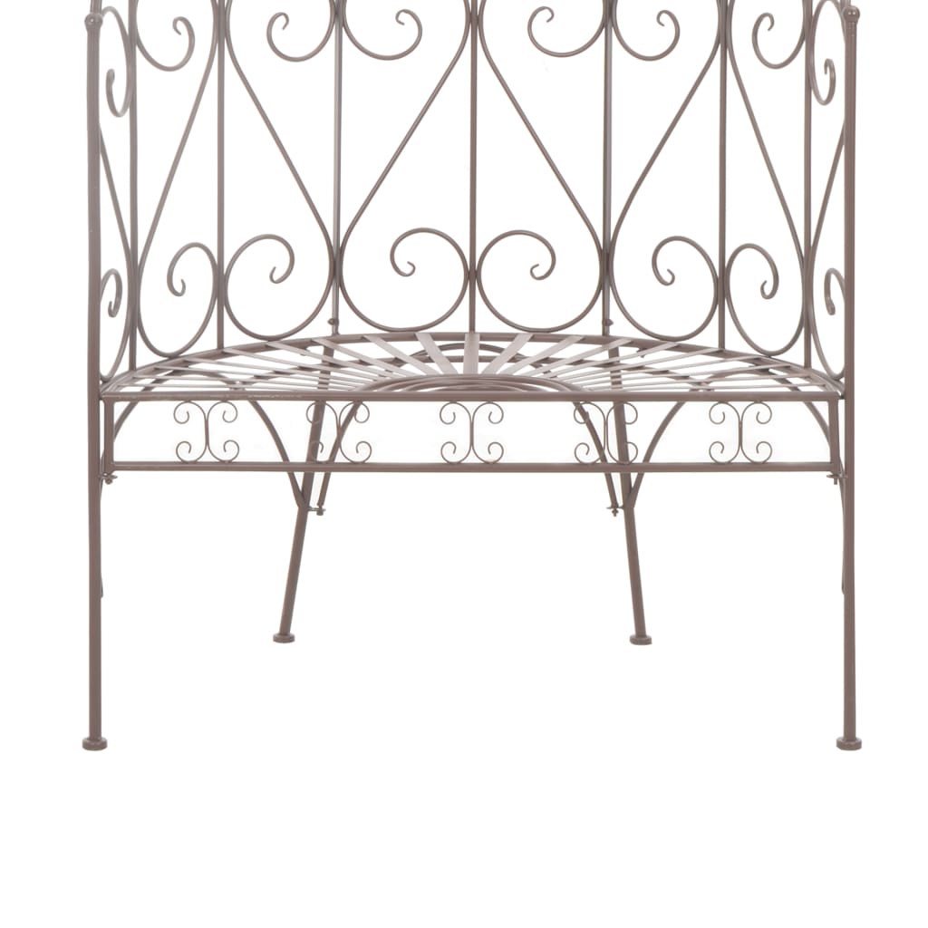 Garden bench 95 cm iron antique brown