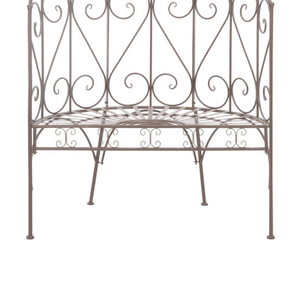 Garden bench 95 cm iron antique brown