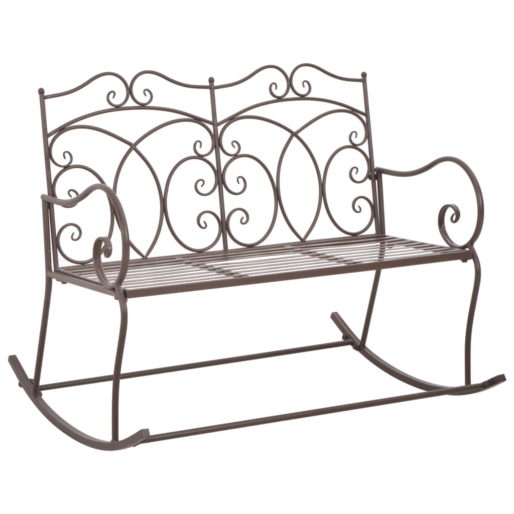 Garden bench 104 cm iron antique brown