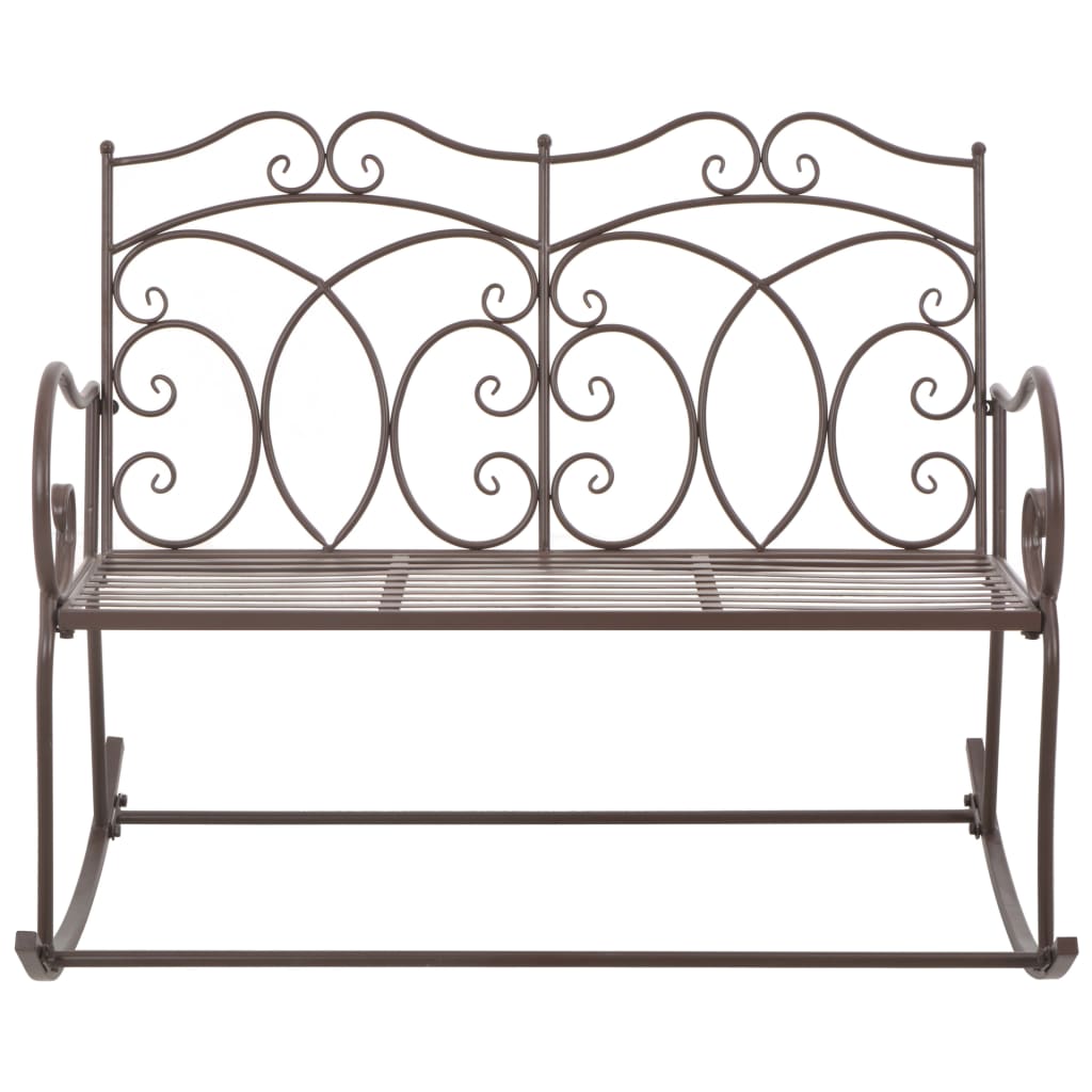 Garden bench 104 cm iron antique brown