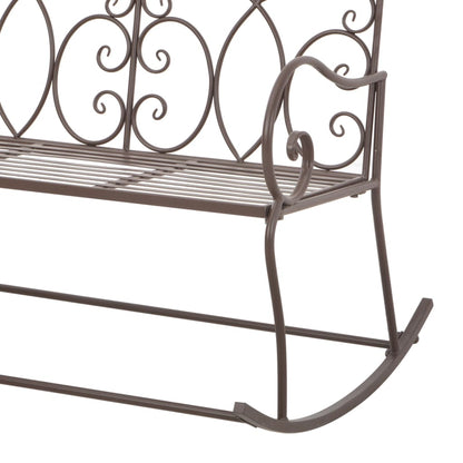 Garden bench 104 cm iron antique brown