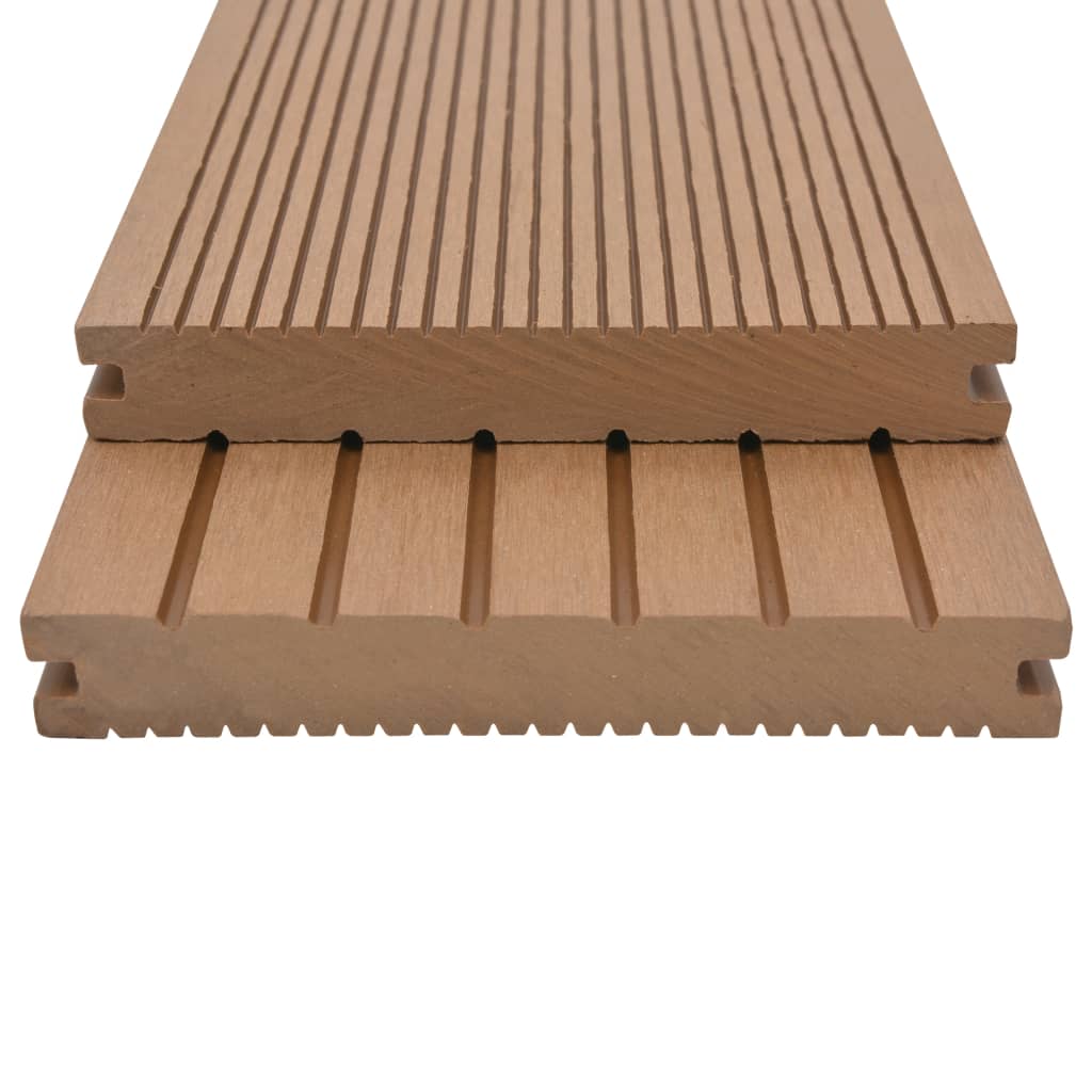 WPC Massive Terrassendielen mit Zubehör 10 m² 2,2 m Teak